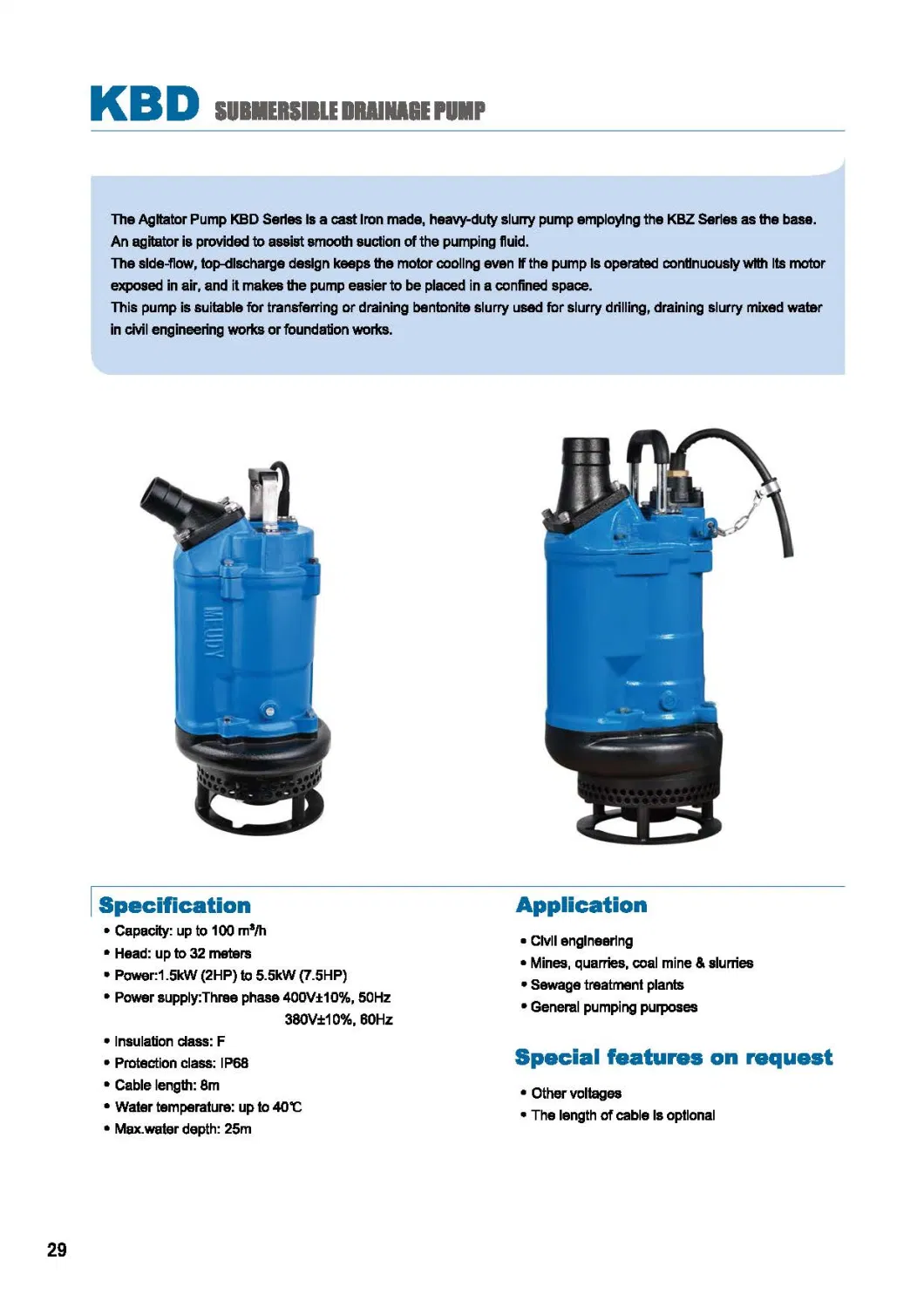 Superior Designed Submersible Slurry Pump with Agitator