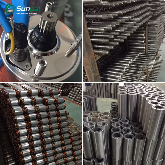 Sunpal Bore Hole Submersible Solar Water Pump Borehole Submersible Big Electric Pump 300W 400W 500W 1500W For Hot Selling