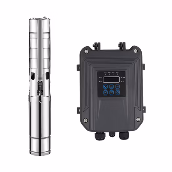 Stainless Steel Solar Water Pump for Irrigation Submersible Deep Well Borehole 300W DC48 with Controller